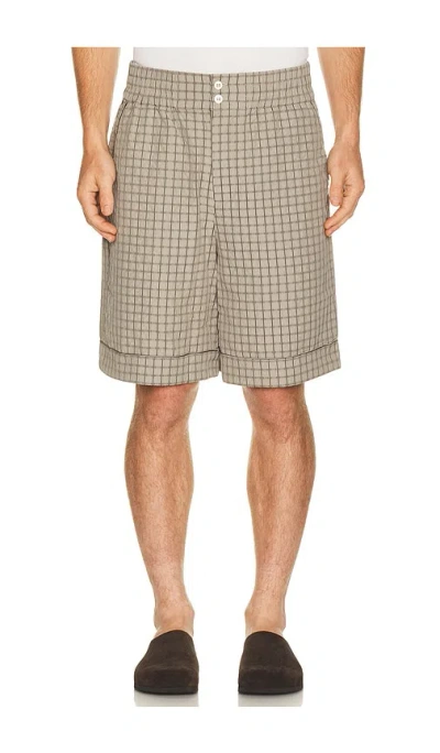 Krost Plaid Short In Neutral
