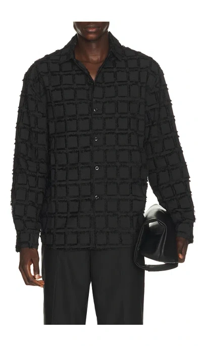 Krost Relaxed Pile Shirt In Black