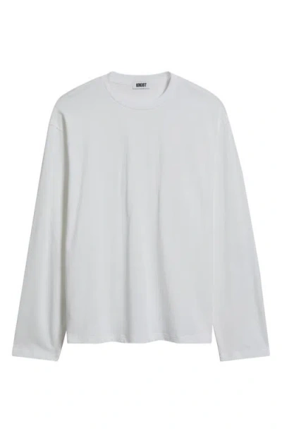 Krost Reverse Seam Long Sleeve Cotton T-shirt In Gray