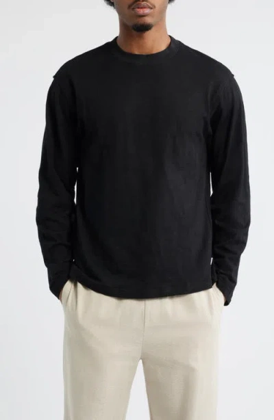 Krost Reverse Seam Long Sleeve T-shirt In Black