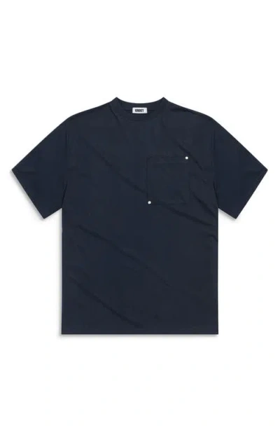 Krost Rivet Pocket Cotton Blend T-shirt In Blue