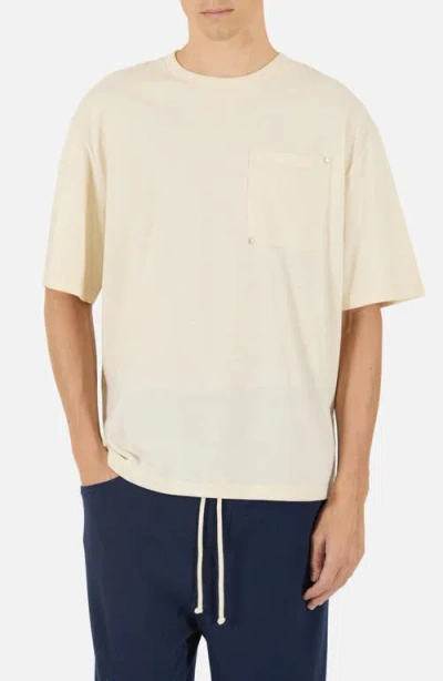 Krost Rivet Pocket Cotton Blend T-shirt In Neutral