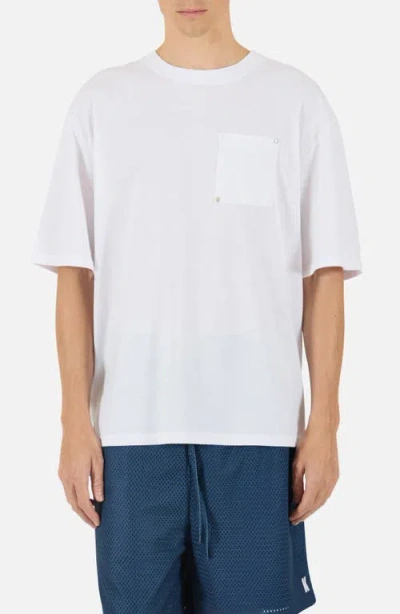 Krost Rivet Pocket Cotton Blend T-shirt In White