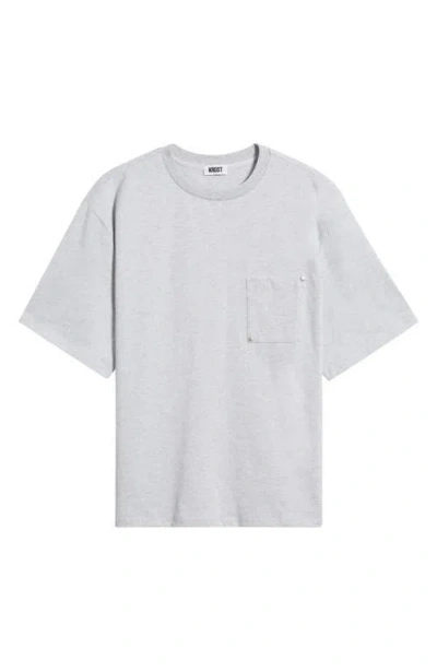 Krost Rivet Pocket Cotton T-shirt In Gray
