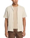 Krost Short Sleeve Button Front Camp Shirt In Egret