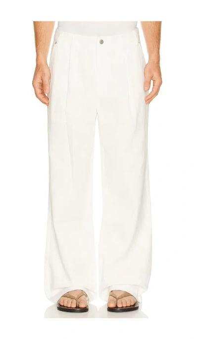 Krost Single Pleated Trouser In White