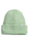 Krost Speckle Wool Beanie In Green