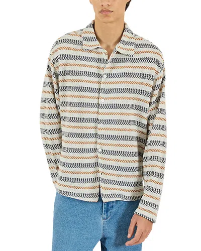 Krost Speckled Stripe Knit Shirt In Multi