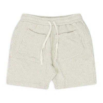 Krost Striped Knit Short Egret In Neutral