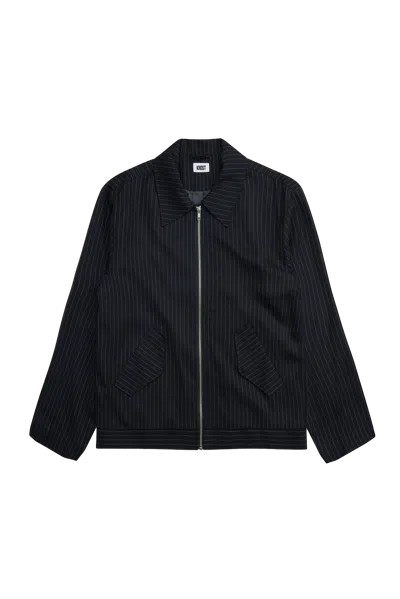 KROST KROST UNIVERSITY PINSTRIPE JACKET NAVY
