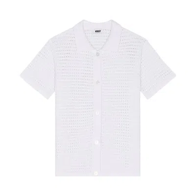 Pre-owned Krost Venice Short-sleeve Button Up 'white' | Men's Size L