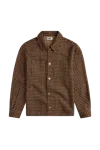 Krost Wool Check Overshirt Golden In Brown