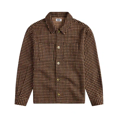 Pre-owned Krost Wool Check Overshirt 'golden' | Brown | Men's Size Xxl