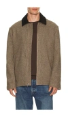 Krost Wool Combo Coat In Brown