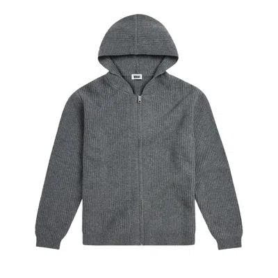 Pre-owned Krost Wool Zip Hoodie 'gunmetal' | Grey | Men's Size L In Gray
