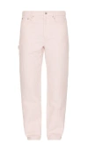 Krost Waffle Knit Carpenter Pants In Pink