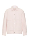 Krost Waffle Weave Work Jacket In Pink