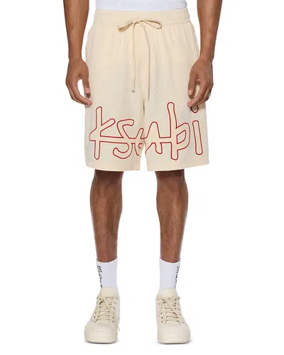 Ksubi 1999 Relaxed Fit Box Life Logo Shorts In Tan