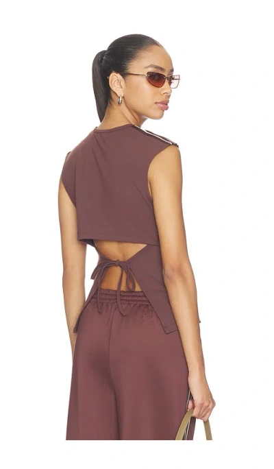 Ksubi 99 Slim Open Back Tee In Brown