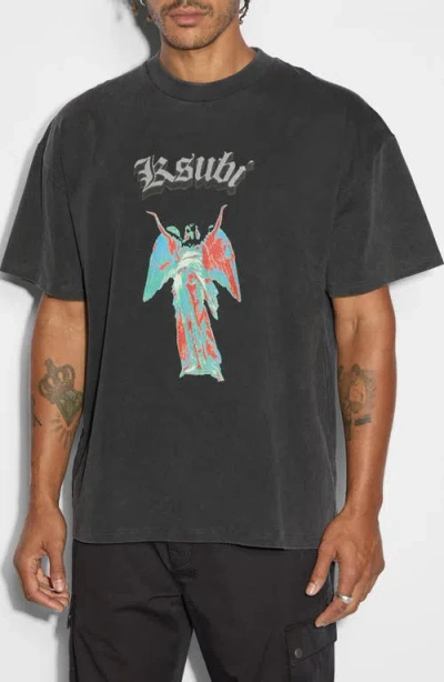 Ksubi Angelik Ekcess Oversize Graphic T-shirt In Black