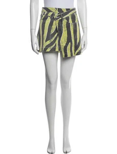 Pre-owned Ksubi Animal Print Mini Skirt In Multicolor