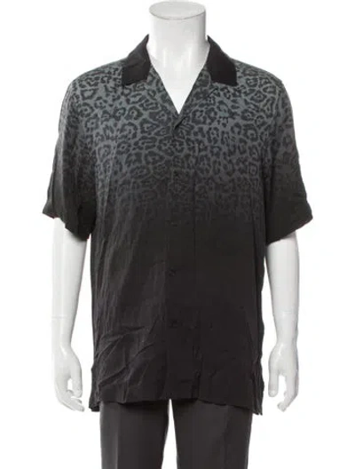 Pre-owned Ksubi Animal Print Short Sleeve Shirt In Gray