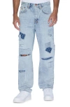 KSUBI KSUBI ANTI K MILLS RIPPED & PATCHED JEANS