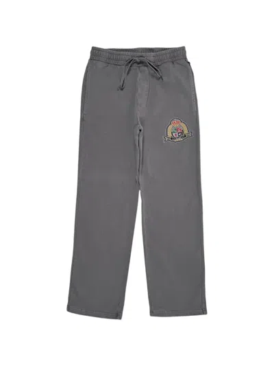 Ksubi Appliqued Patch Straight Leg Trak Pants In Gray