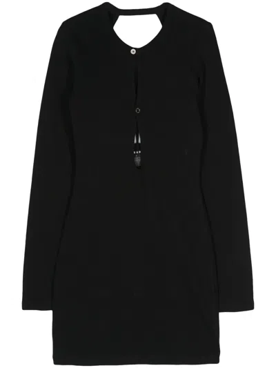 Ksubi Arise Ls Ribbed Dress In Black
