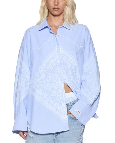Ksubi Astra Bandana Long Sleeve Shirt In Blue