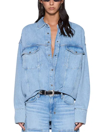 Ksubi Astra Long Sleeve Spirit Shirt In Blue