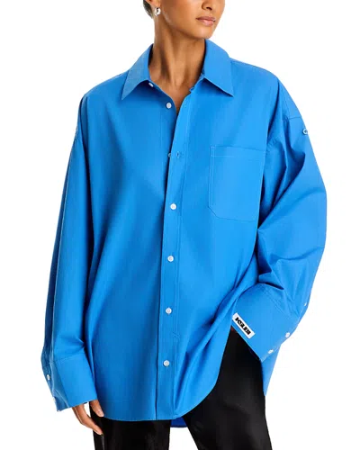 Ksubi Astra Oversized Button Down Shirt In Blue