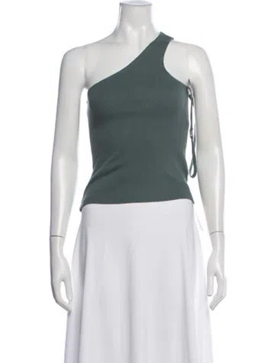 Pre-owned Ksubi Asymmetrical Sleeveless Top In Green