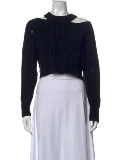 Pre-owned Ksubi Asymmetrical Sweater In Black/metallic