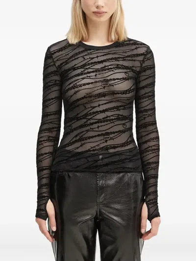 Ksubi Barbed Wire Heart Top In Black