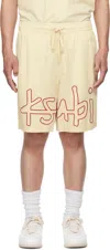 Ksubi 1999 Relaxed Fit Box Life Logo Shorts In Tan
