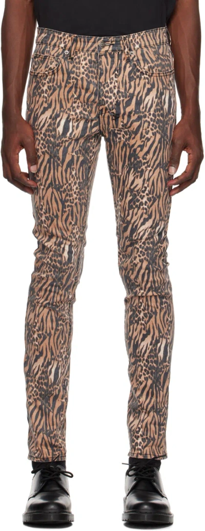 Ksubi Chitch Zoo Animal Print Jeans In Leopard In Brown