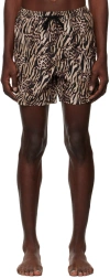 Ksubi Zoo Burner Animal-print Elasticated Shorts In Assorted