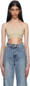Ksubi Beige Cotton Camisole In Off White