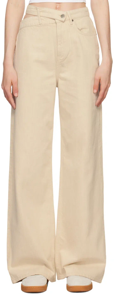 Ksubi Beige Dettached Jeans In Ecru