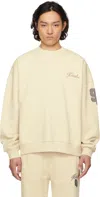Ksubi Oversize Playoff Ekcess Embroidered Graphic Sweatshirt In Tan