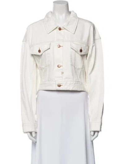 Pre-owned Ksubi Billie Jacket Sugar Rush Denim Jacket In White