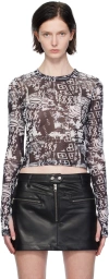 Ksubi Black & White Graf Long Sleeve T-shirt In Assorted