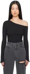 Ksubi One-shoulder Asymmetric Top In Black