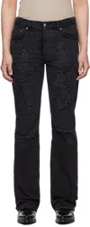 Ksubi Black Bronko Asher Trashed Jeans In Black