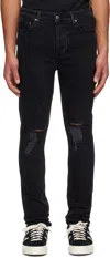 Ksubi Black Chitch Krow Krushed Jeans In Black