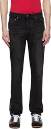 Ksubi Black Chitch Tarr Studded Jeans In Black