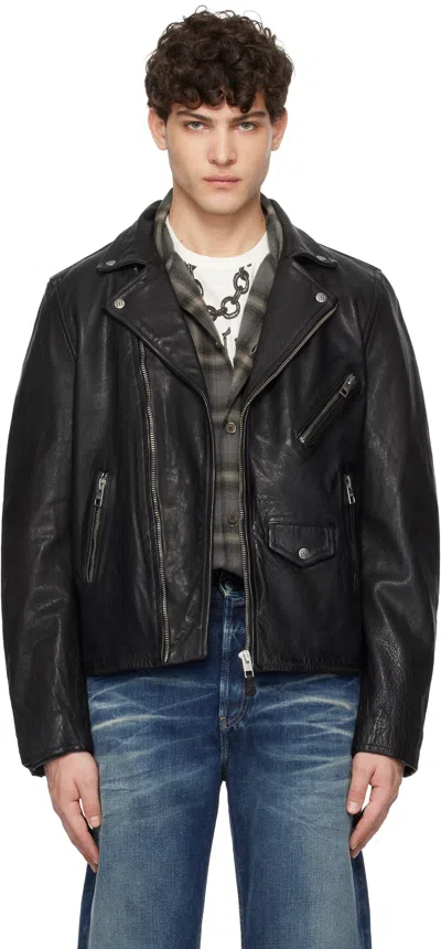 Ksubi Black Eagle Leather Jacket