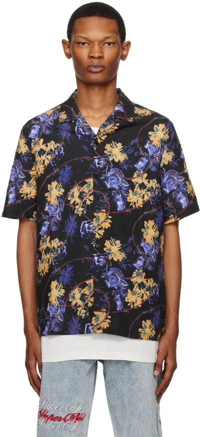 KSUBI BLACK HYPERFLOWER SHIRT