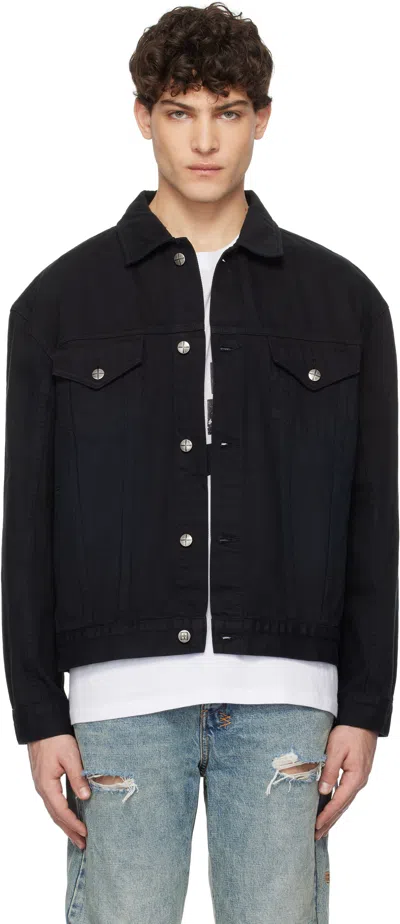 Ksubi Black Oh G Replica Eagle Denim Jacket